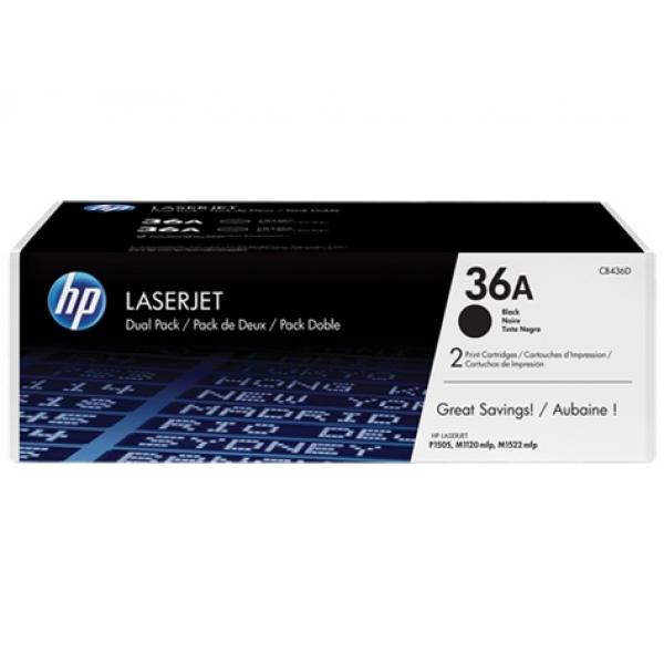 HP 36A LaserJet Toner Cartridge 2 Pack (Black)
