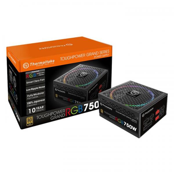 Thermaltake Toughpower Grand RGB 750W SMPS- 750 Watt 80 Plus Gold Certification Fully Modular PSU With Active PFC