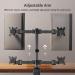 Ant Esports MA112 Dual Arm Articulating Monitor Desk Mount (Black)