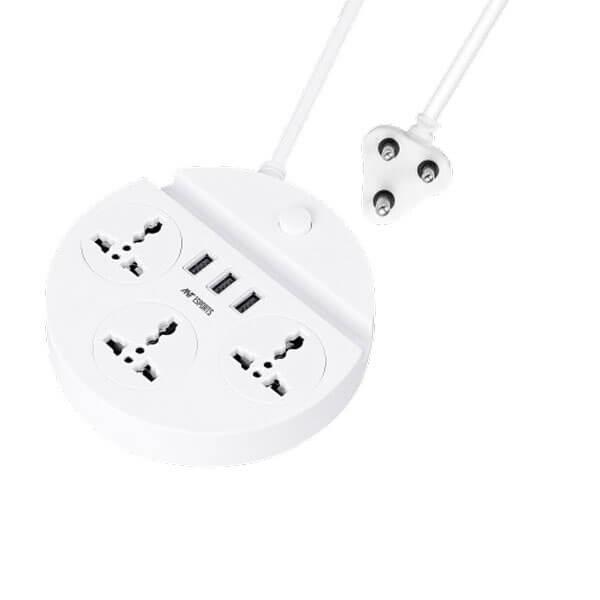 Ant Esports PS330 Power Strip with USB Ports (White)
