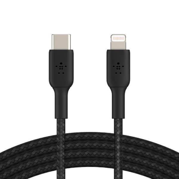 Belkin Boost Charge Braided USB-C To Lightning Charge and Sync Cable - 1 Meter (Black)