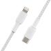 Belkin Braided USB-C To Lightning Charge and Sync Cable - 1 Meter (White)