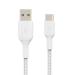 Belkin Boost Charge Braided USB-C To USB-A 2 Meter Charging And Sync Cable (White)