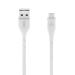 Belkin DuraTek Plus Lightning To USB-A 1.2 Meter Charging Cable For iPhone With Strap (White)