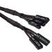Corsair Premium Sleeved Front Panel Cable Extension Kit - 30cm (Black)