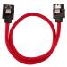 Corsair Premium Sleeved SATA 6Gbps 30cm Connector Cable (Red)