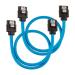 Corsair Premium Sleeved SATA 6Gbps 30cm Connector Cable (Blue)