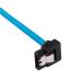 Corsair Premium Sleeved SATA 6Gbps 30cm 90° Connector Cable (Blue)