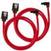 Corsair Premium Sleeved SATA 6Gbps 60cm 90° Connector Cable (Red)