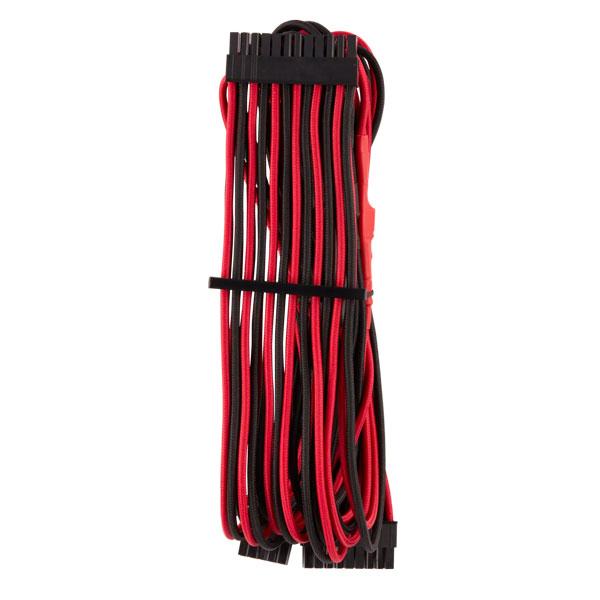 Corsair Premium Individually Sleeved ATX 24 Pin Cable (Red-Black)