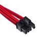 Corsair Premium Individually Sleeved PCIe Cables Type 4 Gen 4 - Single Connector (Red)