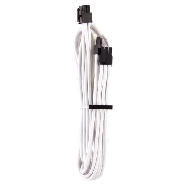 Corsair Premium Individually Sleeved PCIe Cables Type 4 Gen 4 - Single Connector (White)