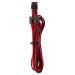Corsair Premium Individually Sleeved Single Connector PCIe Cable (Red-Black)