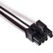Corsair Single Connector PCIe Sleeved Cables Type 4 Gen 4 (White-Black)