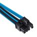 Corsair Premium Individually Sleeved Single Connector PCIe Cable Type 4 Gen 4 (Blue-Black)
