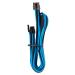 Corsair Premium Individually Sleeved Single Connector PCIe Cable Type 4 Gen 4 (Blue-Black)