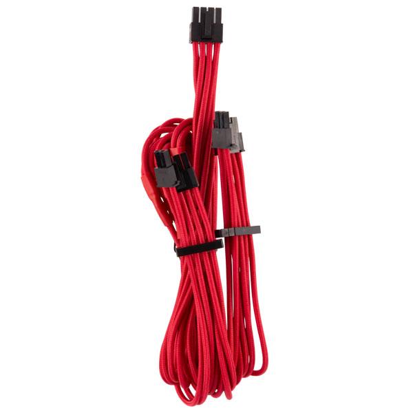 Corsair Premium Individually Sleeved PCIe Cable Dual-Pin Connector (Red)