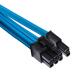 Corsair Premium Individually Sleeved Dual Connector PCIe Cables Type 4 Gen 4 (Blue)