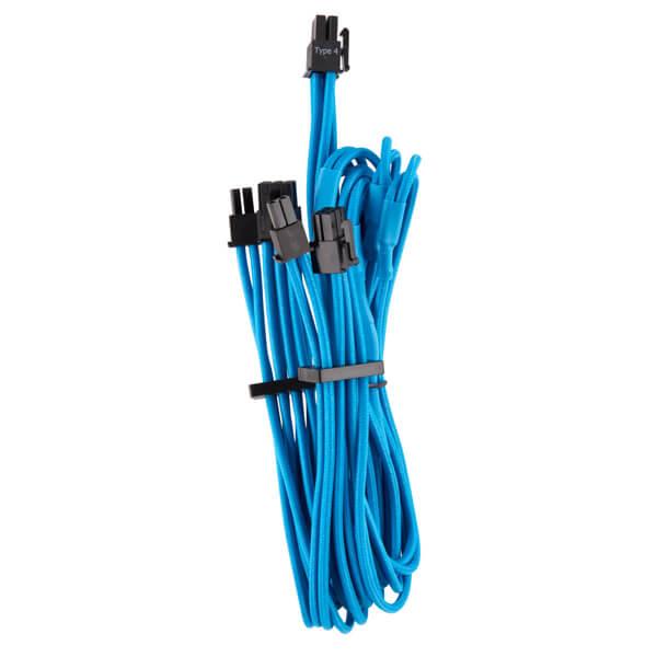 Corsair Premium Individually Sleeved Dual Connector PCIe Cables (Blue)