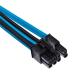 Corsair Premium Individually Sleeved PCIe Cable Dual-Pin Connector (Blue-Black)