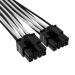 Corsair Premium Individually Sleeved 12+4pin 600W PCIe 5.0 12VHPWR Type-4 PSU Power Cable (White/Black)