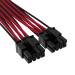 Corsair Premium Individually Sleeved 12+4pin 600W PCIe 5.0 12VHPWR Type-4 PSU Power Cable (Red/Black)