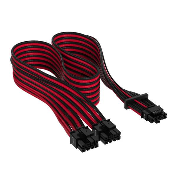 Corsair Premium Individually Sleeved 12+4pin 600W PCIe 5.0 12VHPWR Type-4 Red/Black PSU Power Cable (CP-8920334)