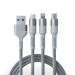 Fingers Triple Connect Charging Cable 1Meter (Steel Grey)