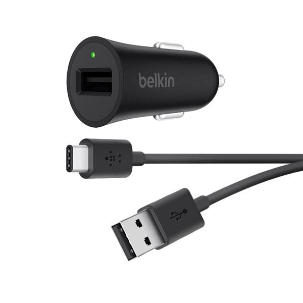 Belkin Boost Up Quick Charge 3.0 Car Charger With USB-A to USB Type-C Cable