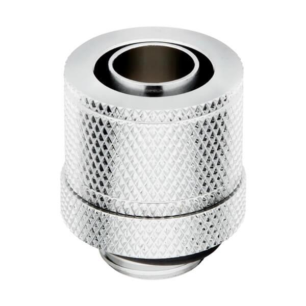 CORSAIR Hydro X Series XF Softline 10/13mm Compression (3/8inch / 1/2inch) ID/OD Fittings Four Pack (Chrome)