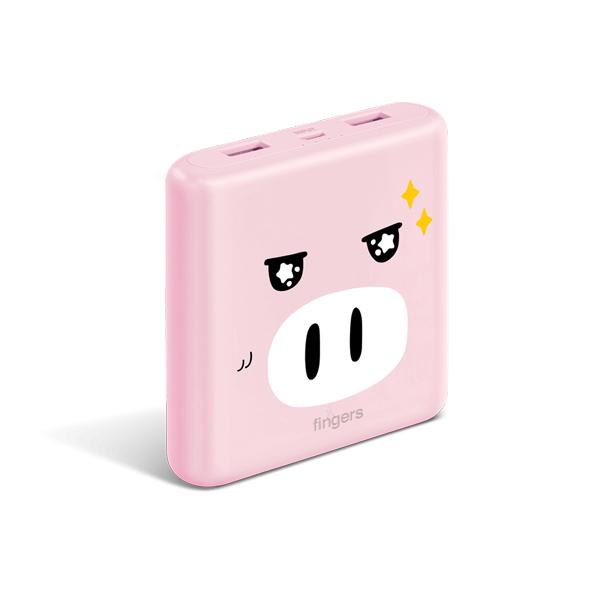 Fingers Happie Face 10000mAh Power Bank (Candy Pink)