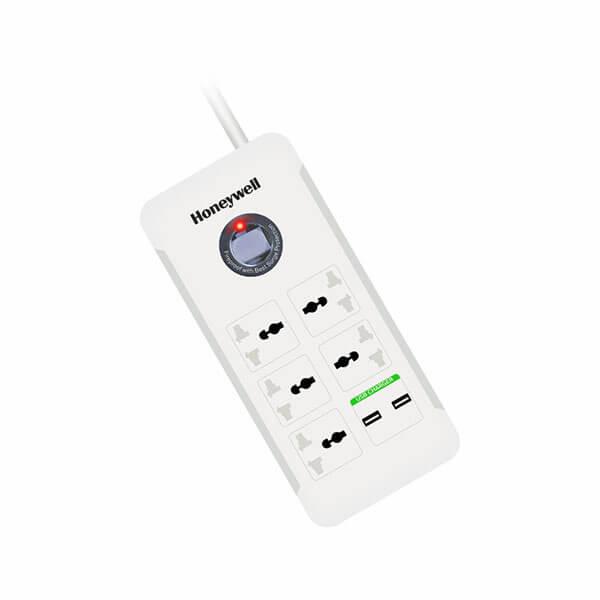 Honeywell Platinum Series 5 Socket Surge Protector With 2 USB Port