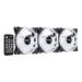 AeroCool Duo 12 Pro ARGB - 120mm Dual Ring PWM ARGB Cabinet Fan With Remote Control And H66F RGB Control Hub (Triple Pack)