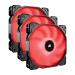 Corsair AF120 Red LED Cabinet Fan (Triple Pack)