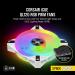 Corsair iCUE QL120 White RGB - 120mm PWM RGB Cabinet Fan with Lighting Node Core (Triple Pack)