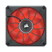 Corsair ML120 LED Elite 120mm Magnetic Levitation Red LED Cabinet Fan with AirGuide - Single Pack (CO-9050120-WW)