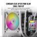 Corsair iCUE AF120 RGB SLIM, 120mm PWM Fluid Dynamic Bearing Cabinet Fan – White Twin Pack (CO-9050165-WW)