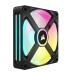 Corsair iCUE Link QX120 RGB Black 120mm PWM Cabinet Fan Starter Kit with iCUE Link System Hub (Triple Pack)