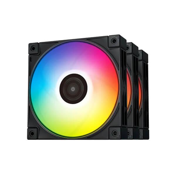 DeepCool FC120 Black ARGB 3 in 1 120MM PWM Cabinet Fan (Triple Pack)
