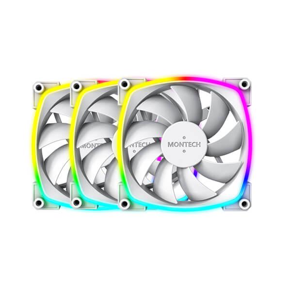 Montech AX120 PWM White ARGB Cabinet Fan (Triple Pack)