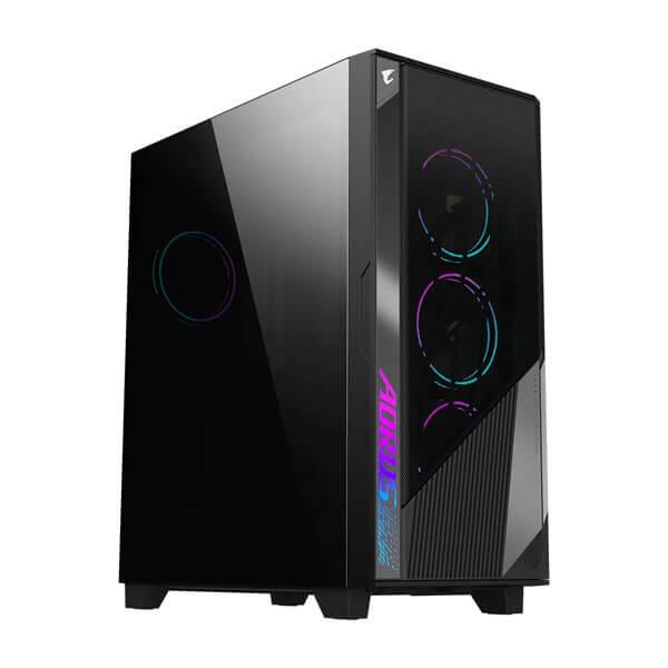 Gigabyte Aorus C500 Glass ARGB (E-ATX) Full Tower Cabinet with Tempered Glass Side Panel and PWM Hub (Black)