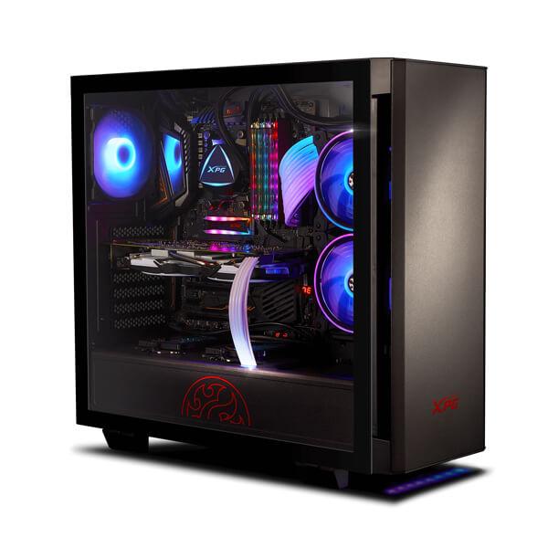 Adata XPG Invader (ATX) Mid Tower Cabinet with Tempered Glass Side Panel and ARGB Controller (Black)