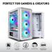 Ant Esports 205 Mini 6F ARGB (M-ATX) Mini Tower Cabinet (White)