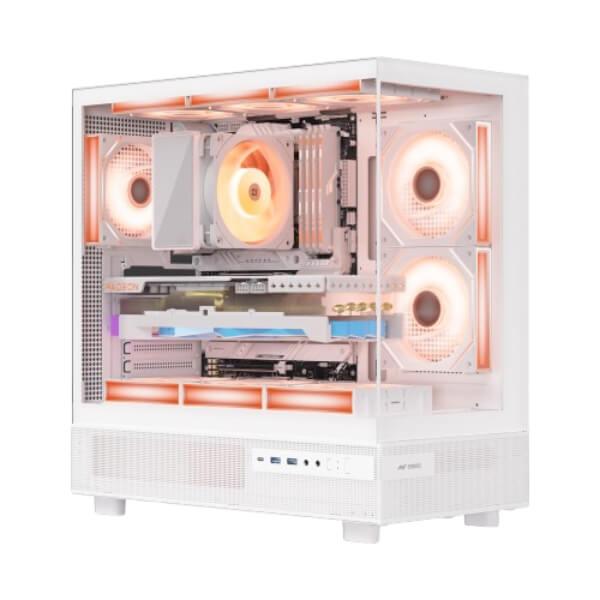 Ant Esports Crystal X6 ARGB White ATX Mid Tower Case