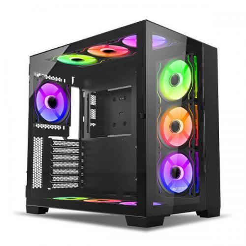 Ant Esports Crystal XL ARGB Cabinet with Fans (Black)