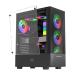 Ant Esports ICE-100 Auto RGB (ATX) Mid Tower Cabinet With 4 Pre-Installed Fan and Tempered Glass Side Panel (Black)