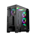Ant Esports SX5 Auto RGB (ATX) Mid Tower Cabinet with Tempered Glass Side Panel (Black)