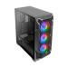 Antec DF600 FLUX ARGB (ATX) Mid Tower Cabinet with Tempered Glass Side Panel and ARGB Controller (Black)