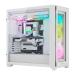 CORSAIR iCUE 5000X RGB QL Edition Mid-Tower Case - True White - Four CORSAIR QL120 RGB Fans - Included CORSAIR iCUE Lighting Node CORE - All-White Finish - Easy Cable Management - 136 Total RGB LEDs