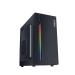 Fingers RGB-Flow C2 With SMPS (M-ATX) Mini Tower Cabinet With ARGB LED Strip (Black)